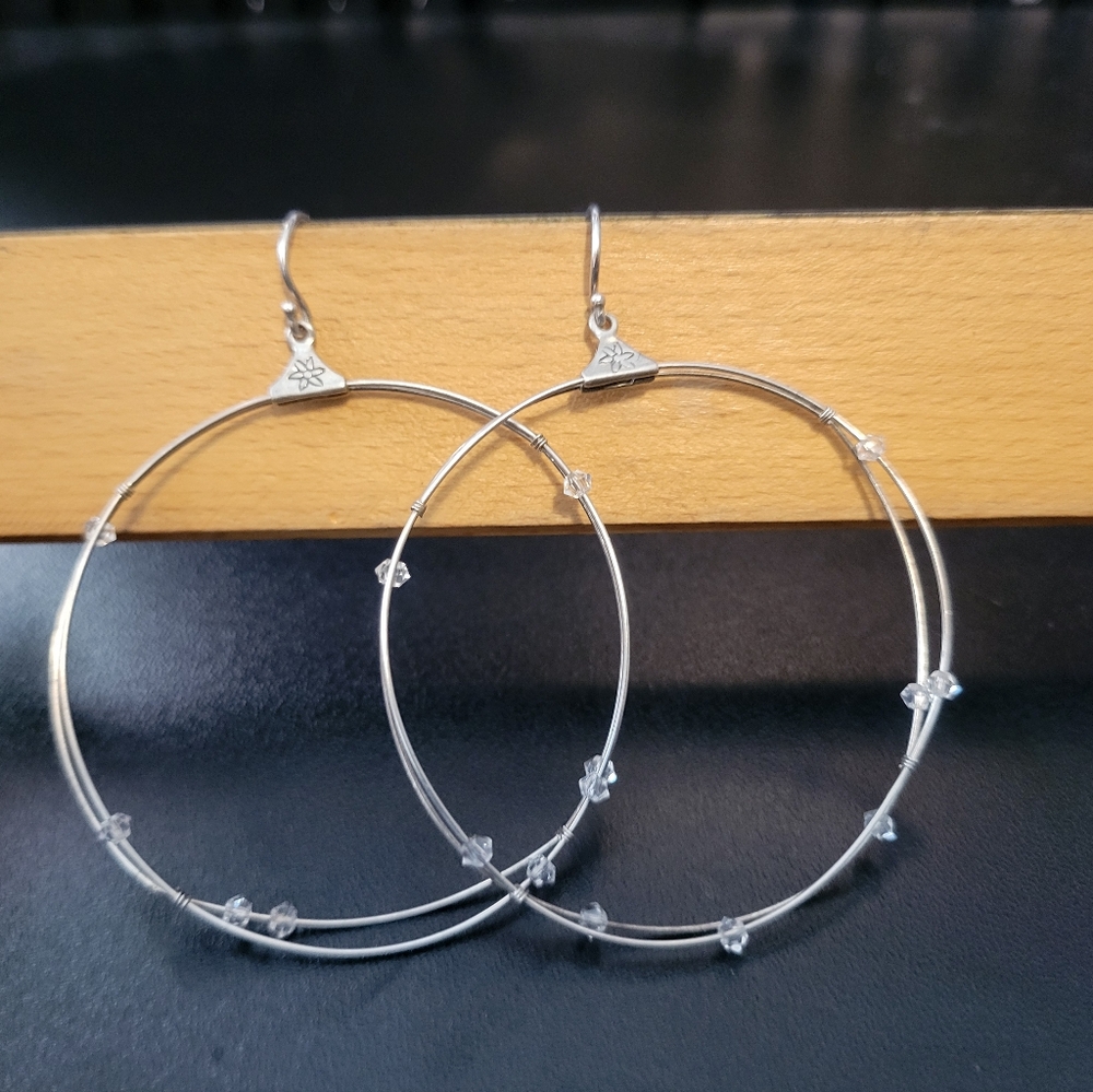 Silpada W2769 Sterling Silver Large Hoop Earrings